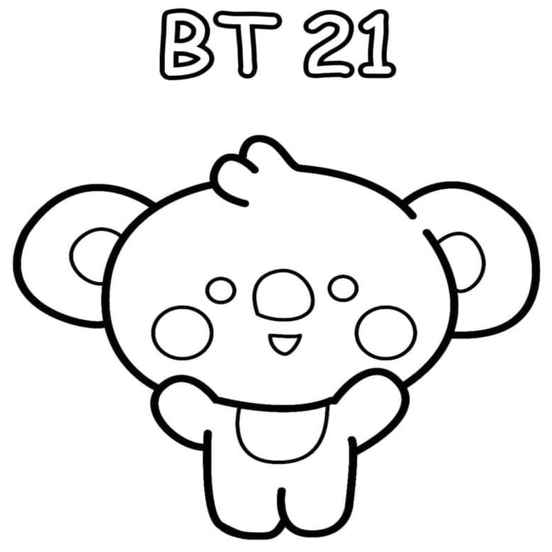 BT21 afdrukbaar basis