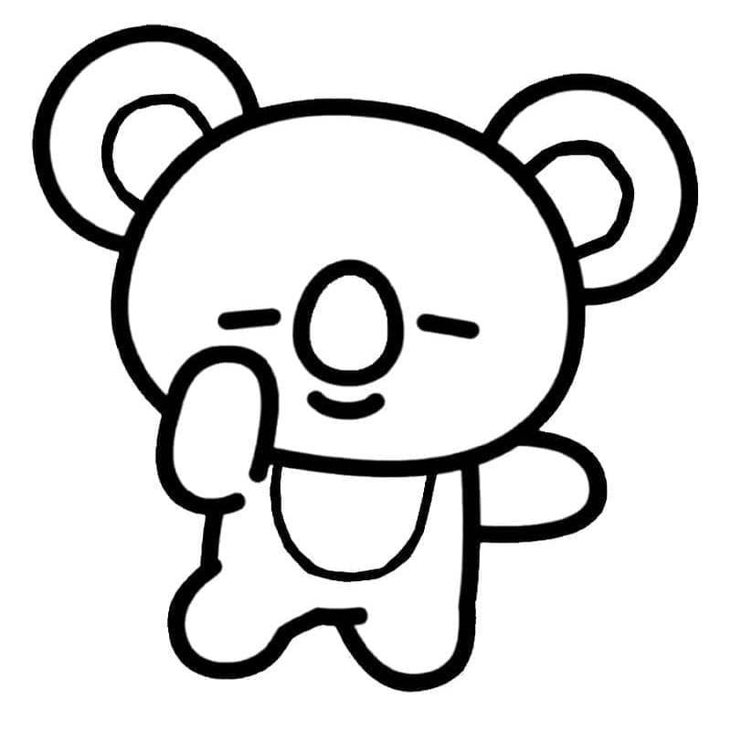 BT21 afdrukbaar eenvoudig