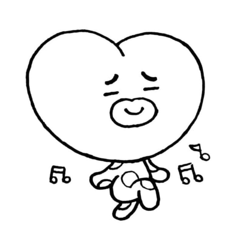 BT21 gratis afdrukbaar basis