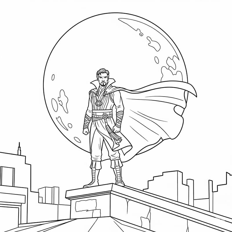 Doctor Strange gratis afdrukbaar basis