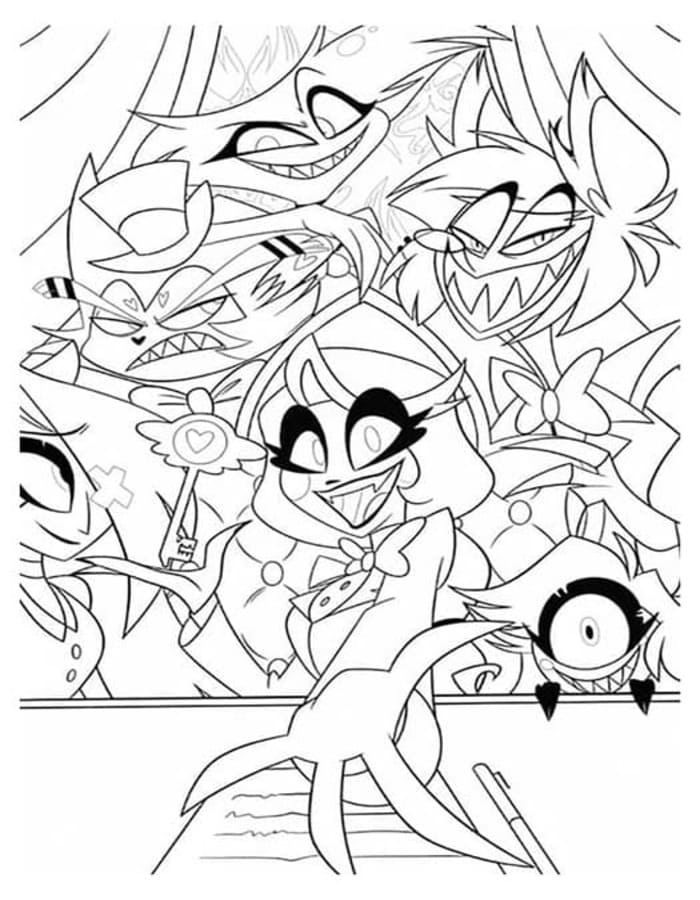 Hazbin Hotel gratis afdrukbaar