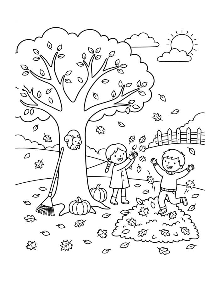 Herfstboom gratis afdrukbaar basis