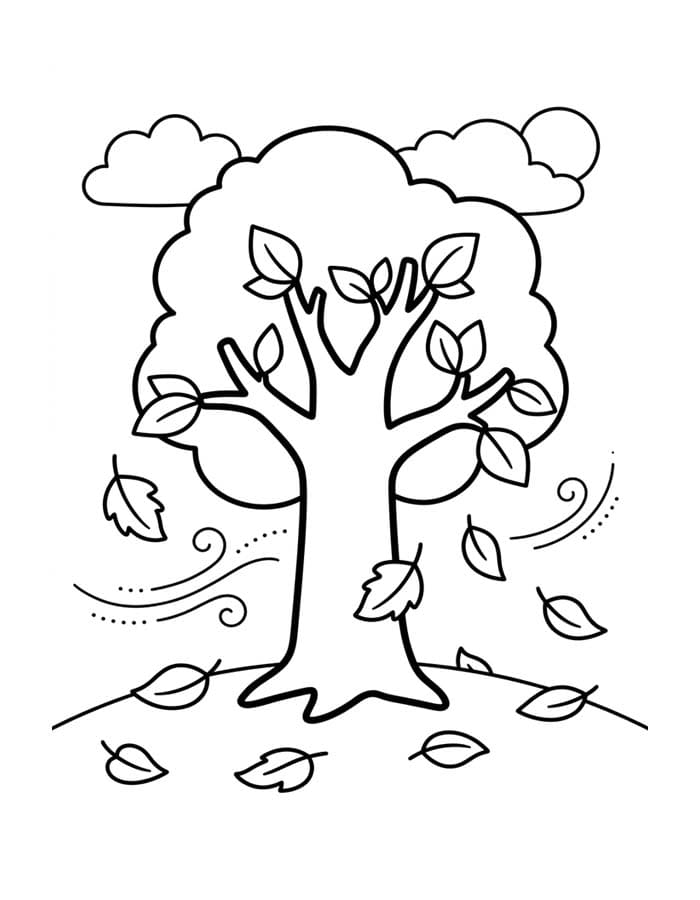 Herfstboom gratis eenvoudig