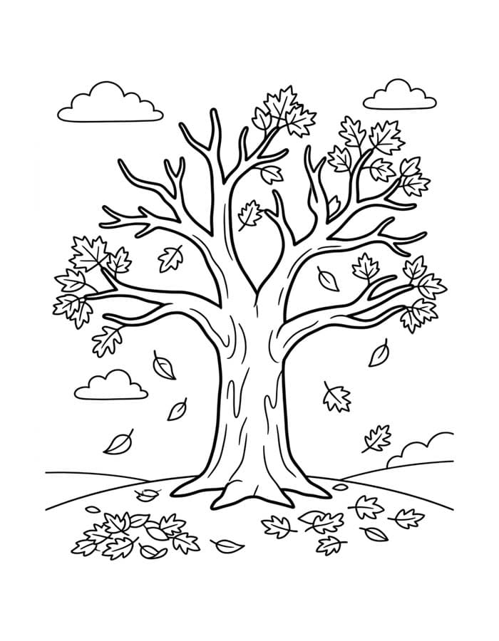 Herfstboom voor kinderen