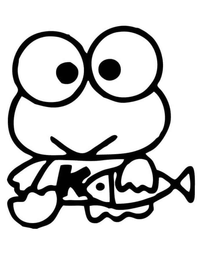 Keroppi afdrukbaar basis