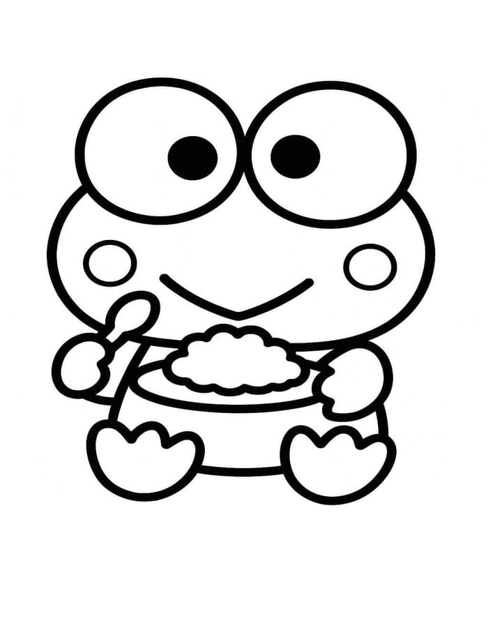 Keroppi afdrukbaar simpel