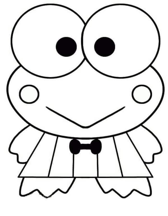 Keroppi gratis afdrukbaar basis