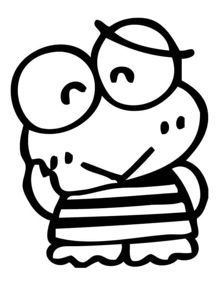 Keroppi gratis afdrukbaar eenvoudig