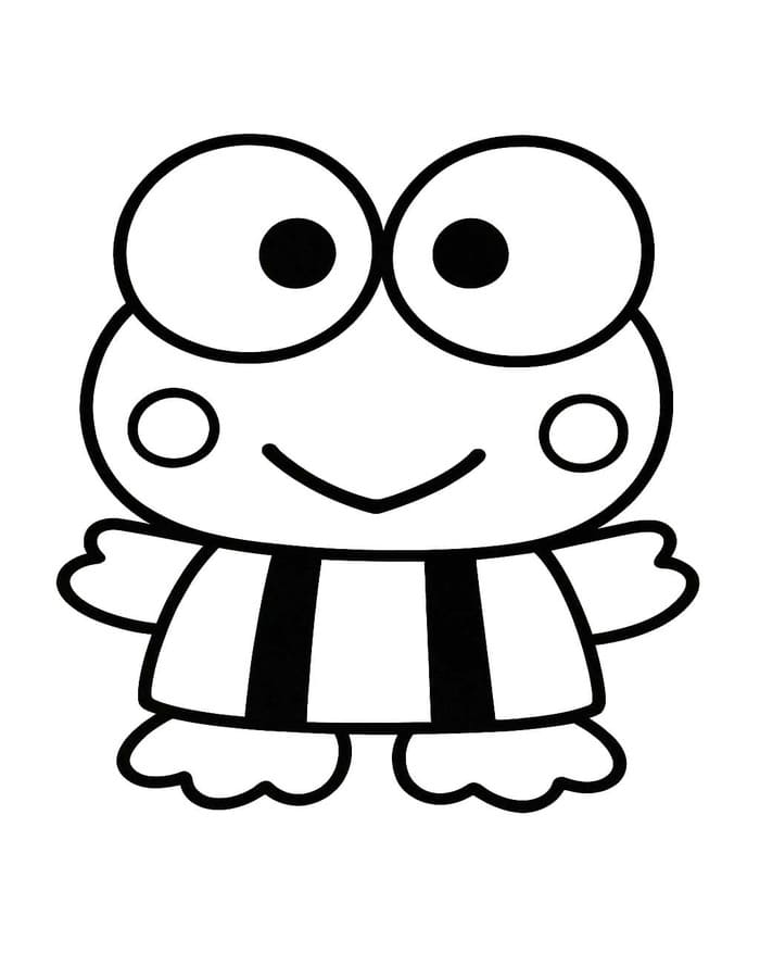 Keroppi gratis afdrukbaar simpel