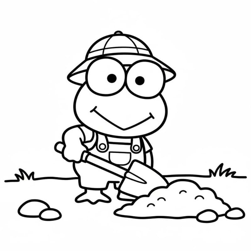 Keroppi gratis afdrukbaar voor kinderen