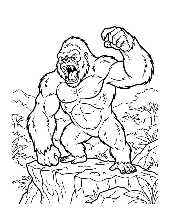 King Kong afdrukbaar voor kinderen