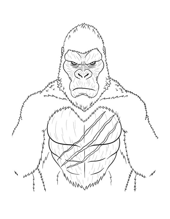 King Kong gratis afdrukbaar basis