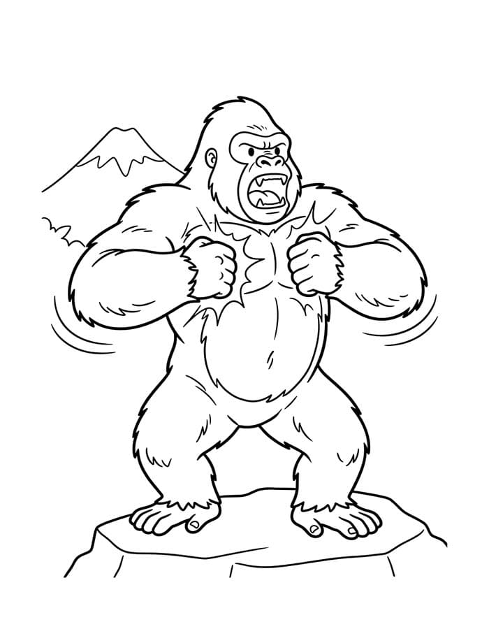 King Kong gratis afdrukbaar simpel