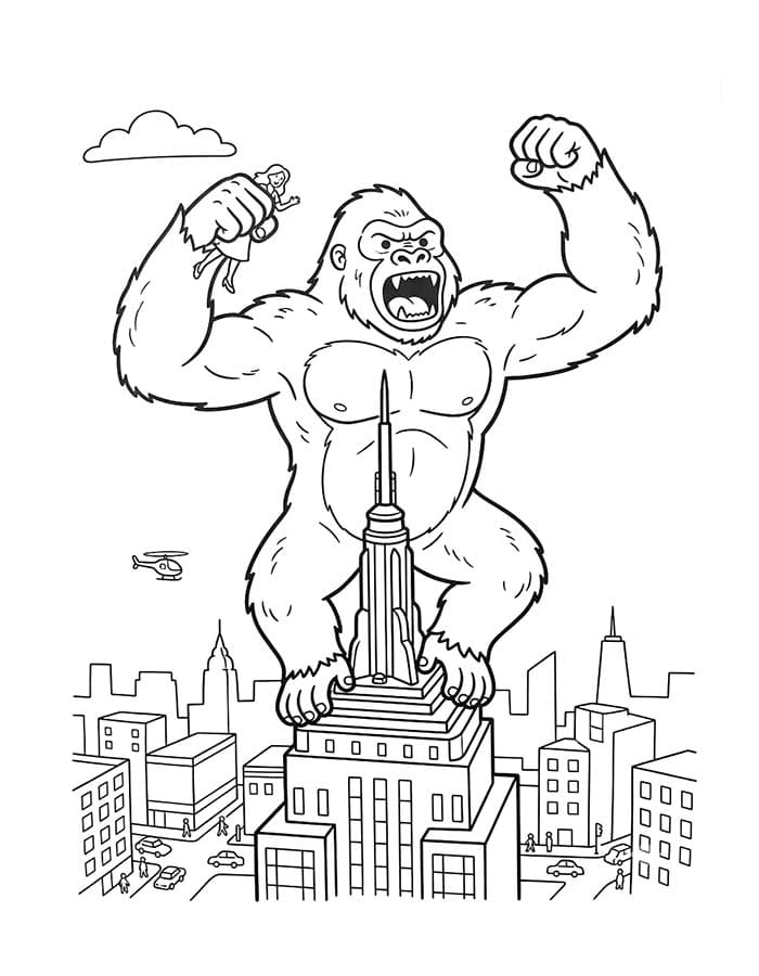 King Kong gratis afdrukbaar voor kinderen