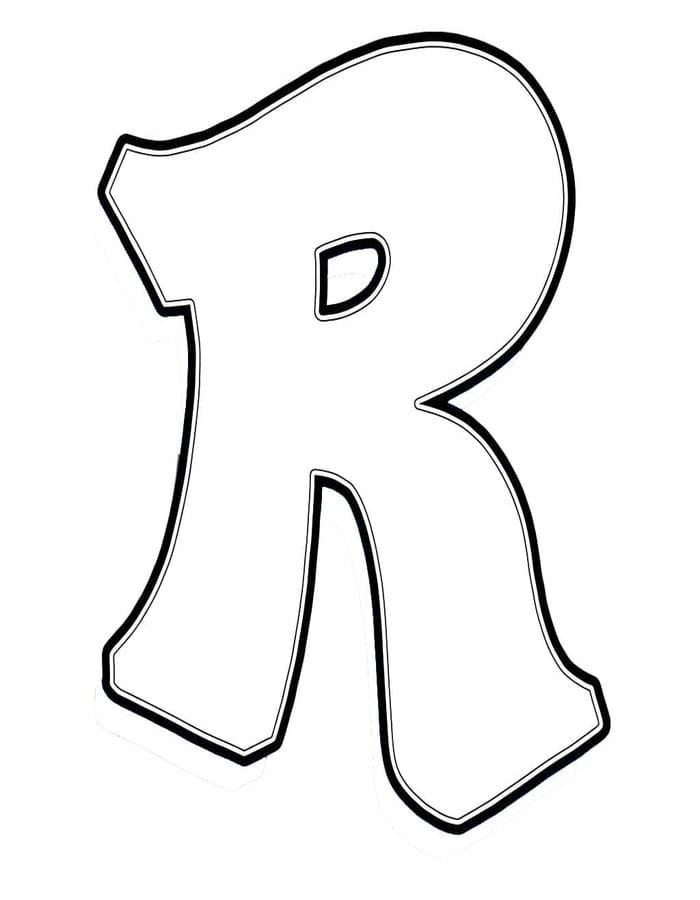 Letter R gratis eenvoudig