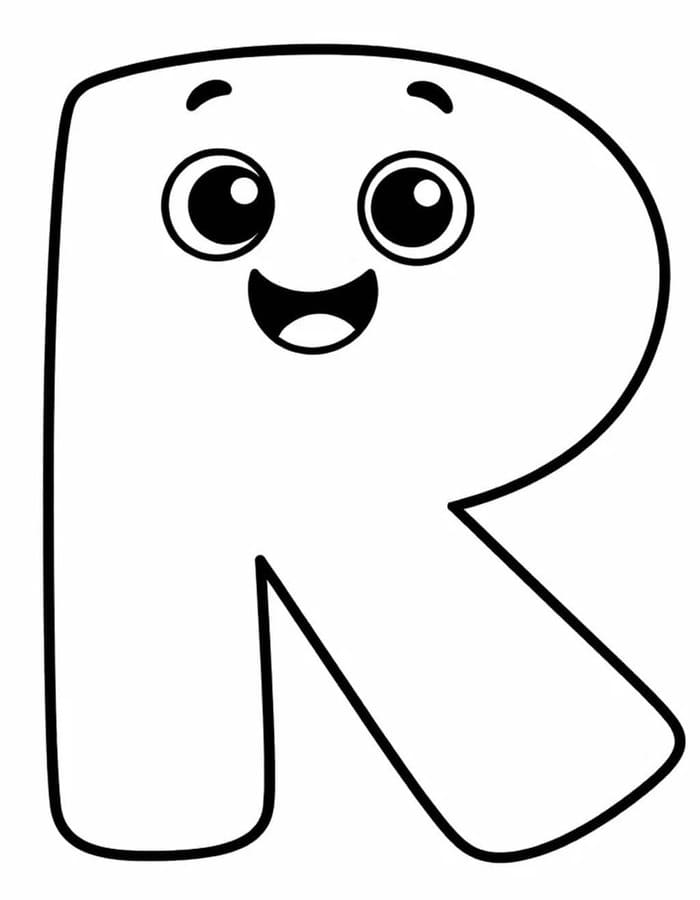 Letter R gratis simpel
