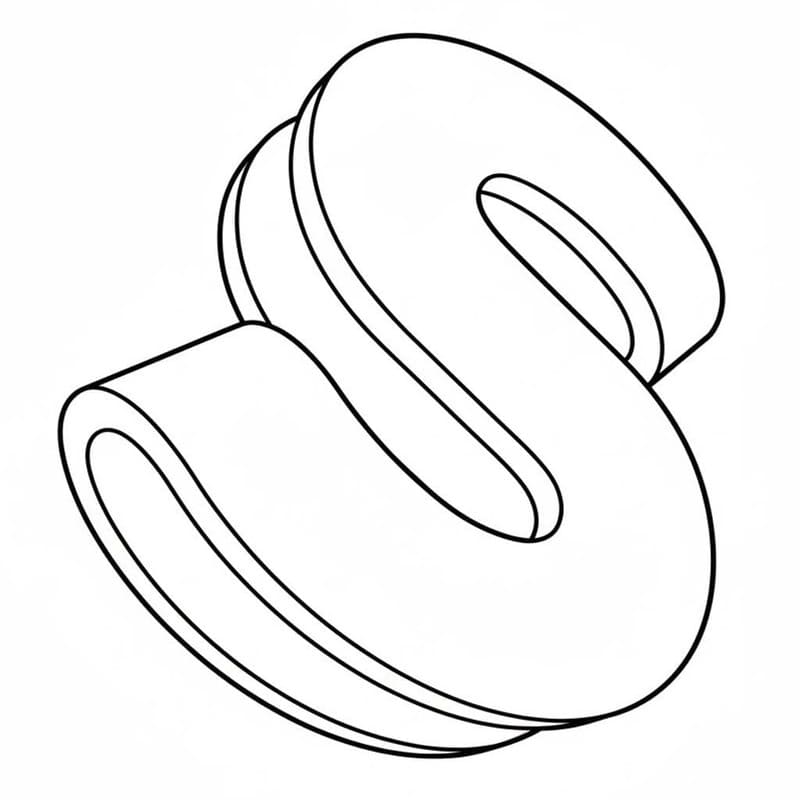Letter S afdrukbaar basis