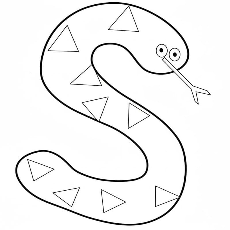 Letter S afdrukbaar