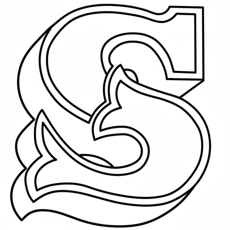 Letter S afdrukbaar voor kinderen