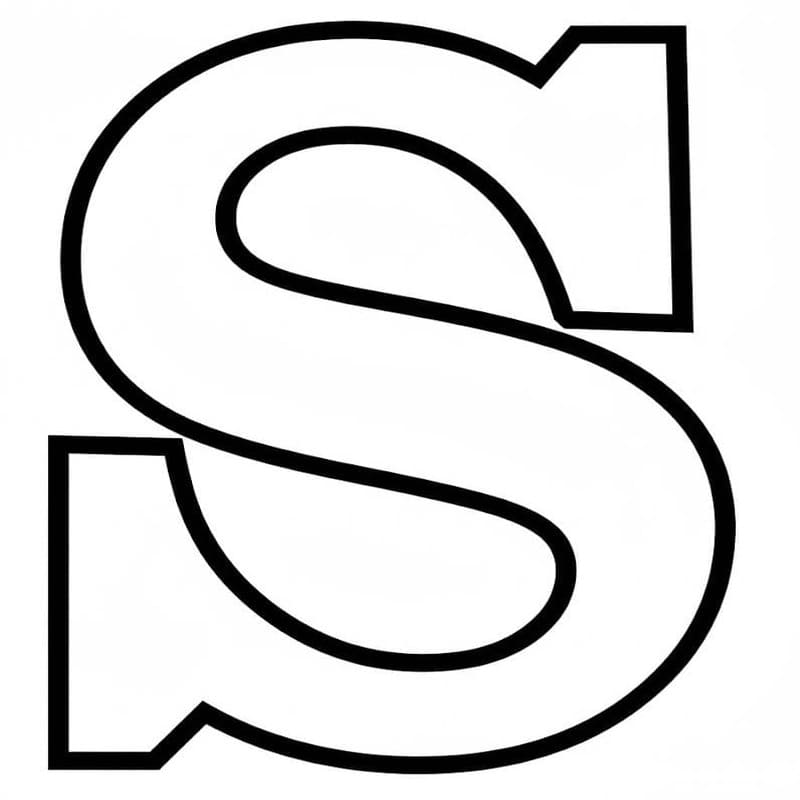 Letter S gratis simpel