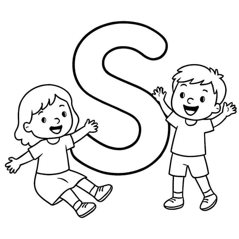 Letter S gratis voor kinderen