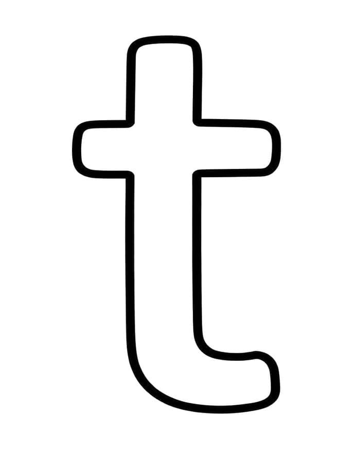 Letter T gratis eenvoudig