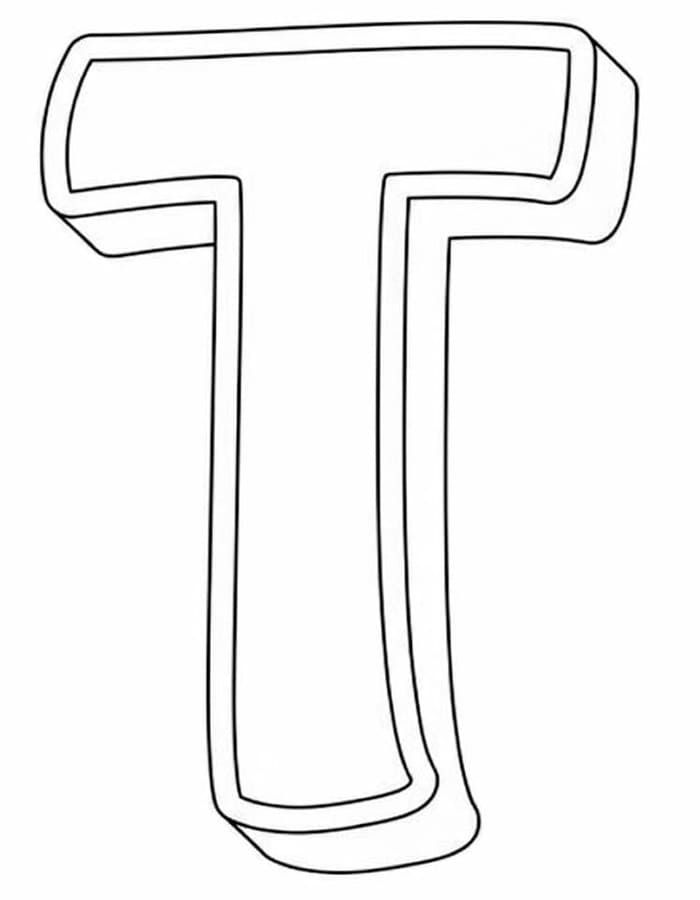 Letter T voor kinderen