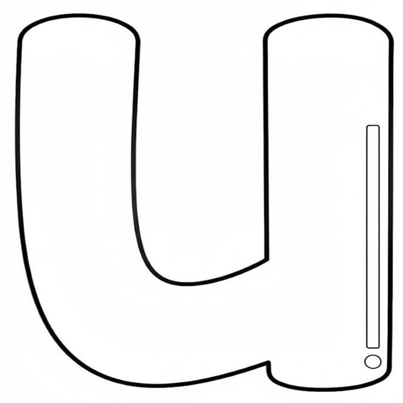 Letter U afdrukbaar voor kinderen