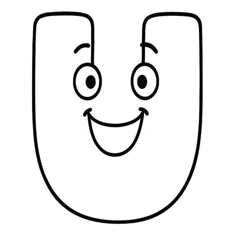 Letter U gratis eenvoudig