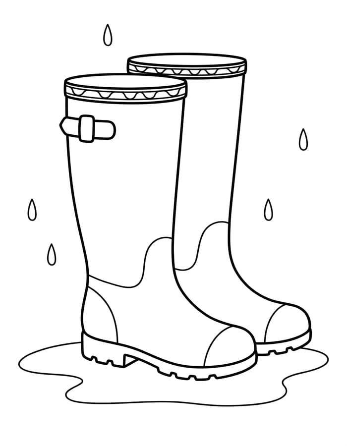 Regenlaarzen afdrukbaar