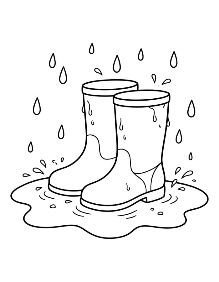 Regenlaarzen afdrukbaar simpel