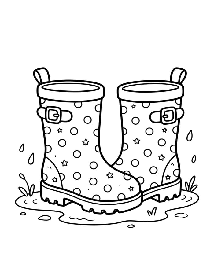 Regenlaarzen gratis afdrukbaar