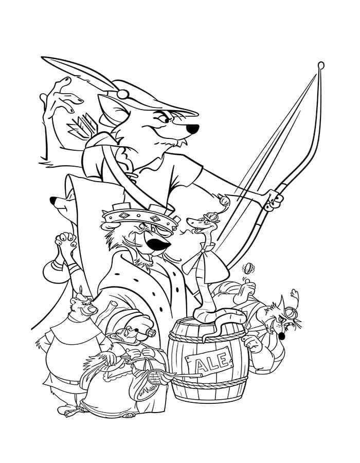 Robin Hood gratis afdrukbaar basis