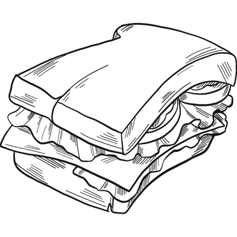 Sandwich afdrukbaar eenvoudig