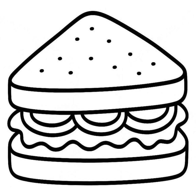 Sandwich afdrukbaar