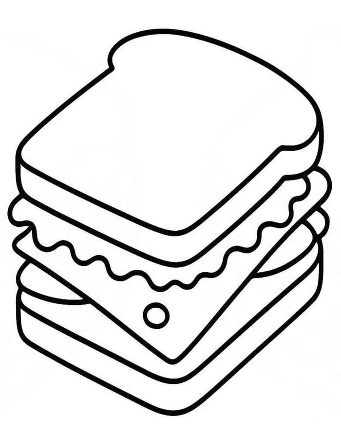 Sandwich afdrukbaar simpel