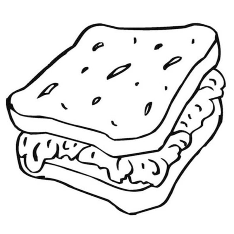 Sandwich afdrukbaar voor kinderen
