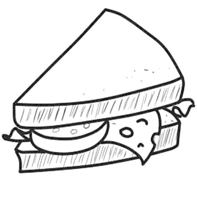 Sandwich gratis afdrukbaar basis