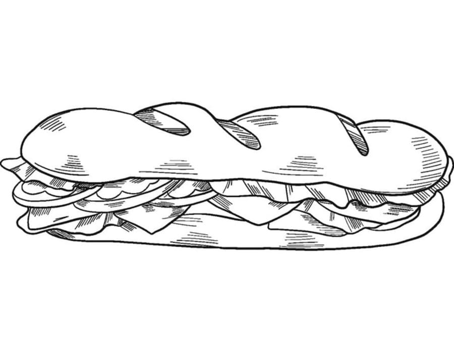 Sandwich gratis afdrukbaar