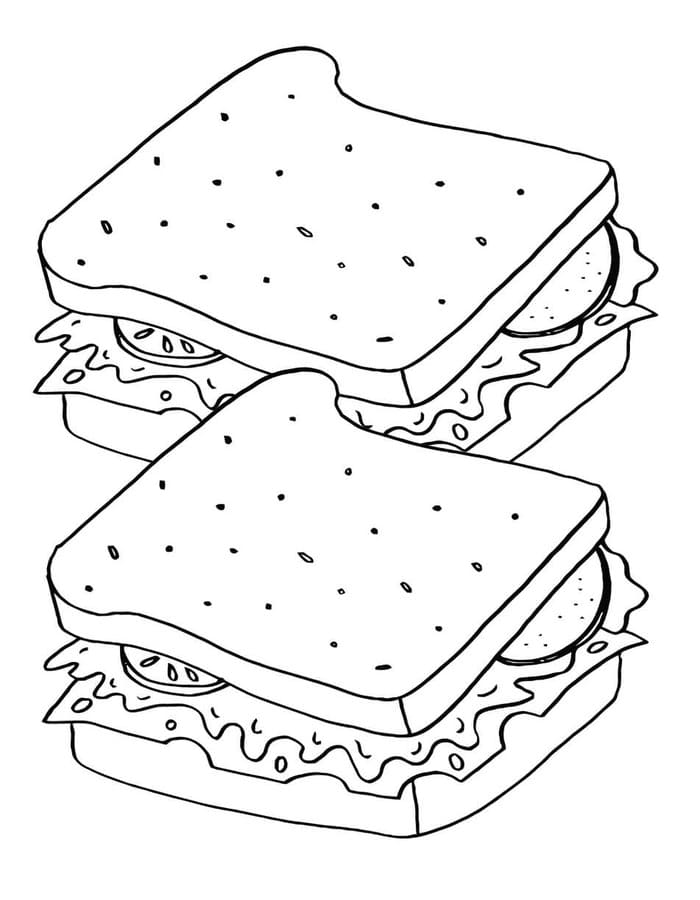 Sandwich gratis afdrukbaar voor kinderen