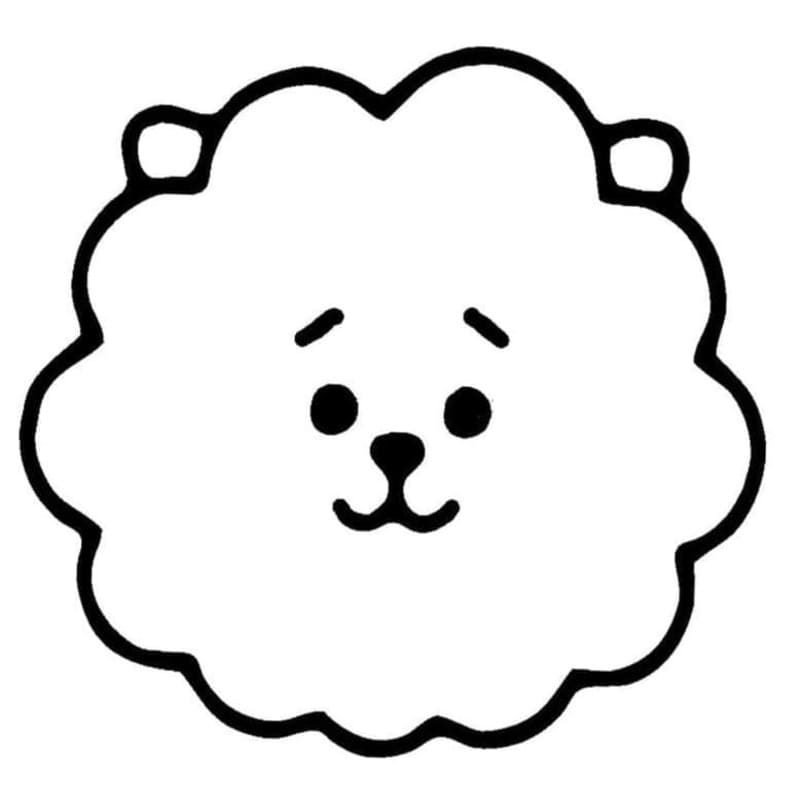 Tekenen BT21 afdrukbaar simpel