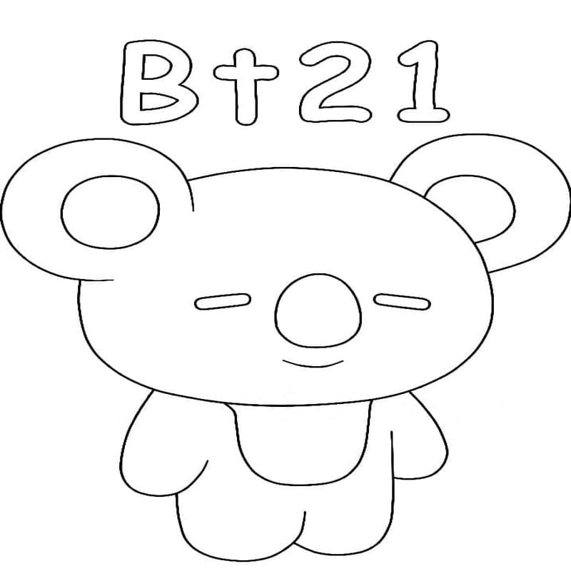 Tekenen BT21 afdrukbaar voor kinderen