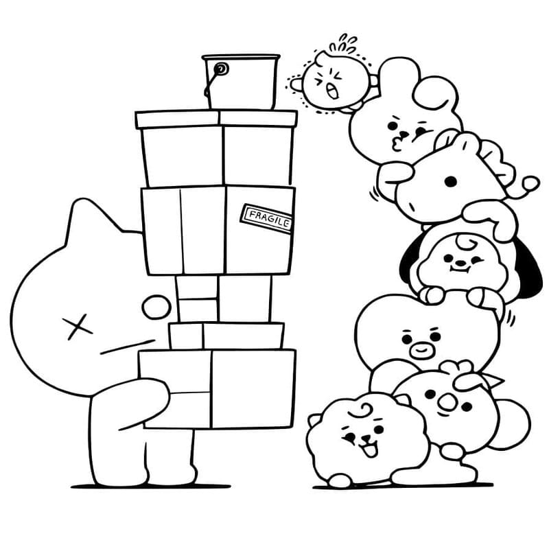 Tekenen BT21 basis