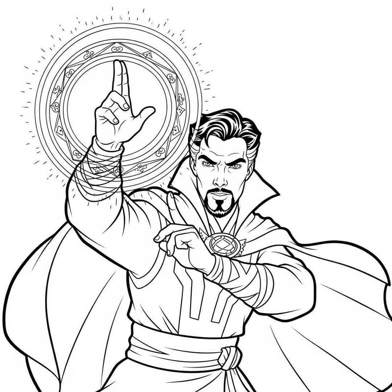 Tekenen Doctor Strange gratis afdrukbaar