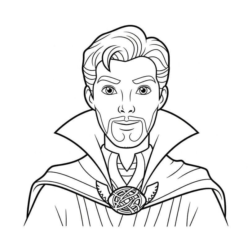 Tekenen Doctor Strange gratis eenvoudig