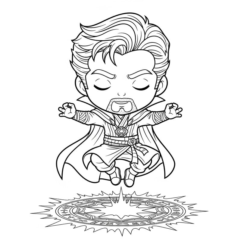 Tekenen Doctor Strange gratis voor kinderen