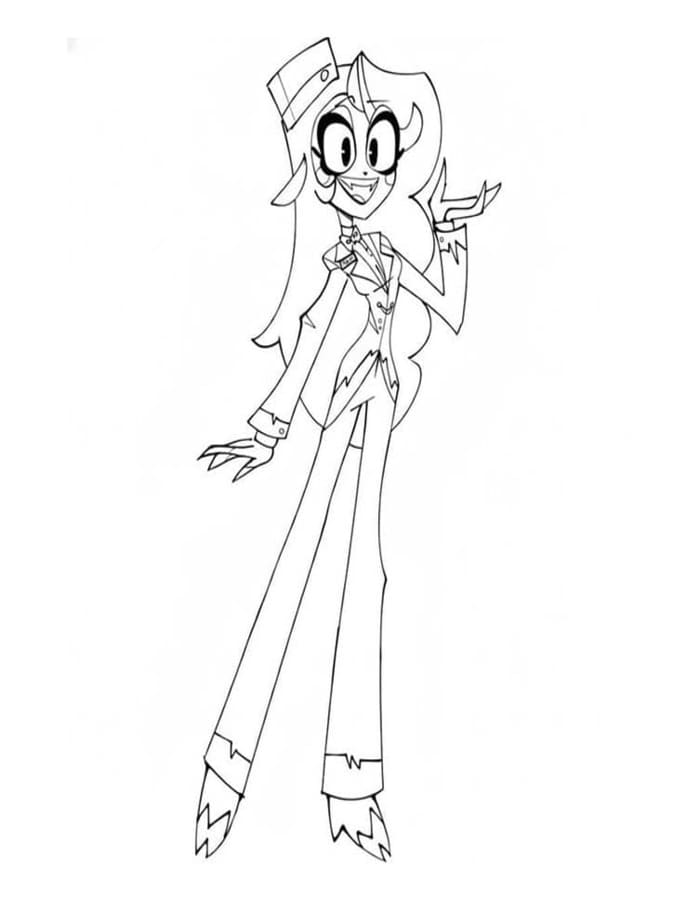 Tekenen Hazbin Hotel gratis afdrukbaar simpel