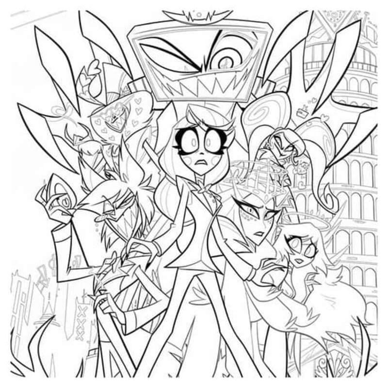 Tekenen Hazbin Hotel gratis basis