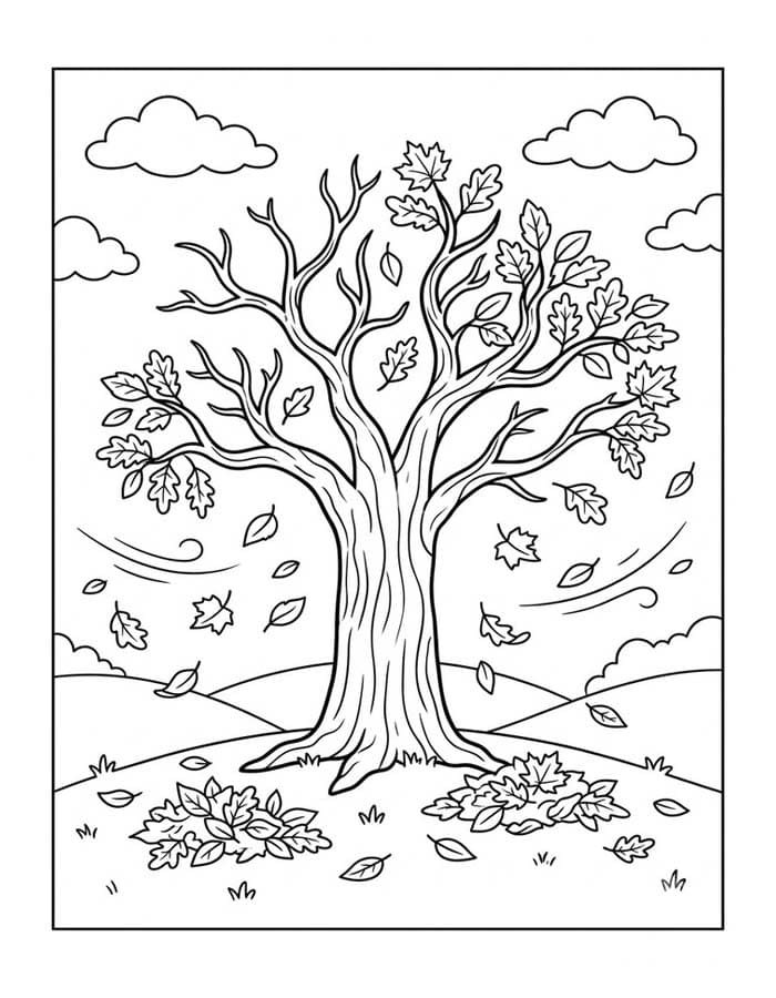 Tekenen Herfstboom