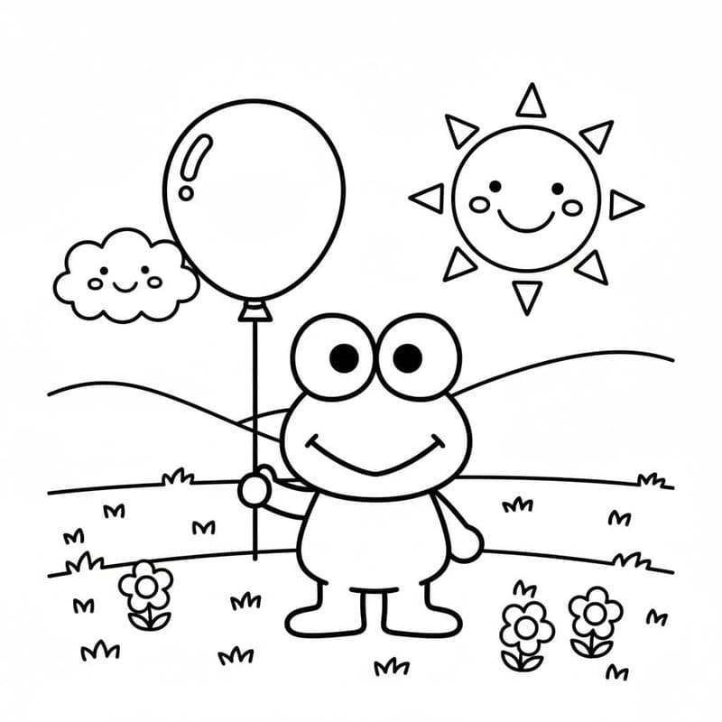 Tekenen Keroppi basis